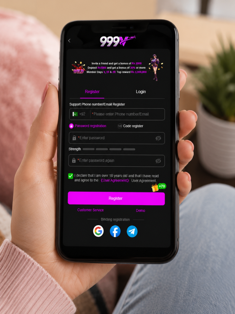 999V.com Registration Page