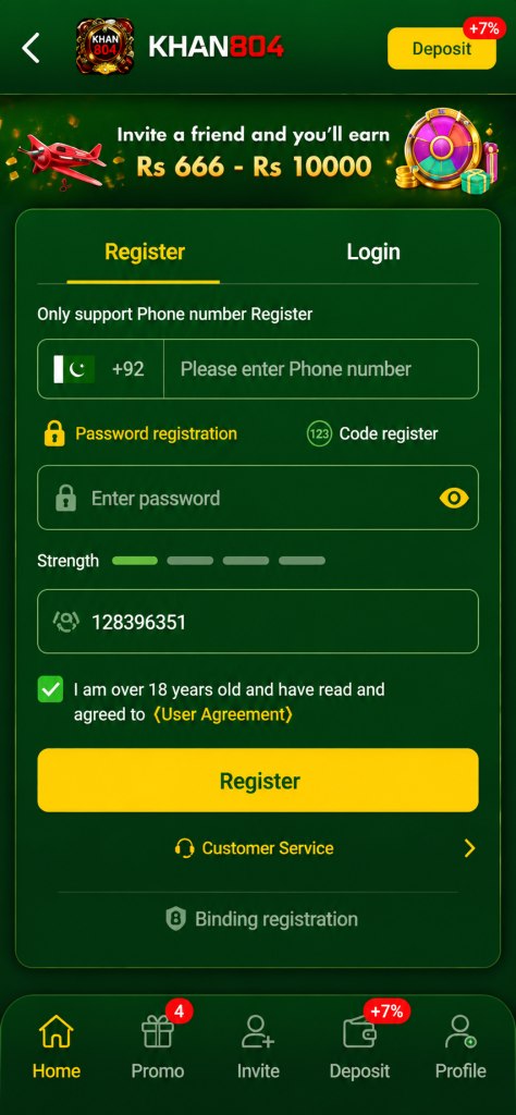 Khan804 Game Registration