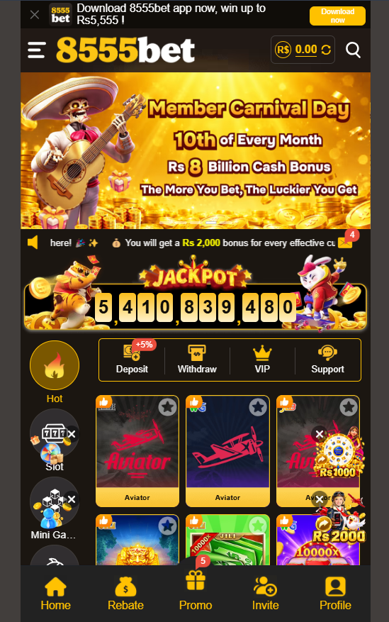 8555bet Game homepage