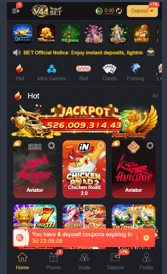 V44.BET Game homepage 