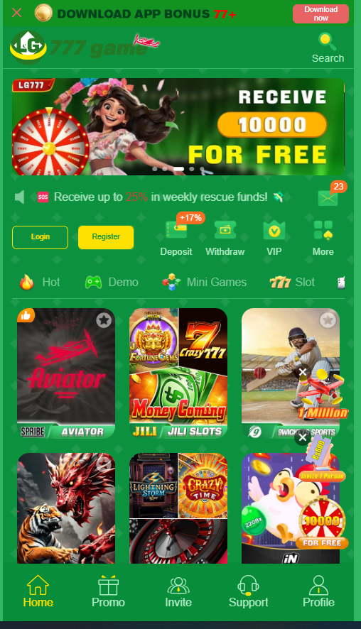 LG777 Game homepage